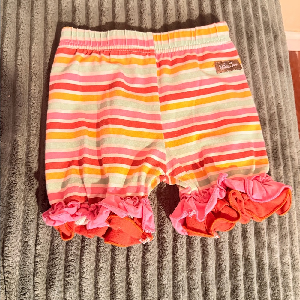Matilda Jane Pink and Orange Striped Diaper Cover